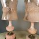 Lampes en albâtre rose années 60 (X2)