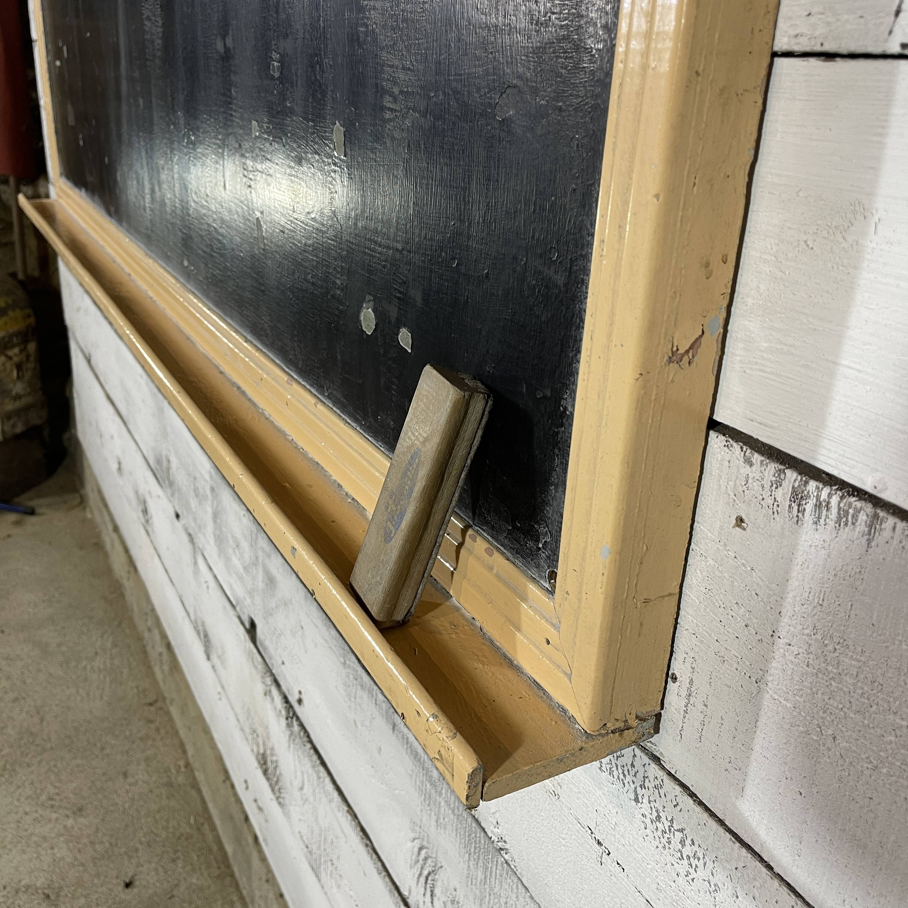 School wall blackboard