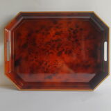 Octagonal tray with vintage faux scale effect