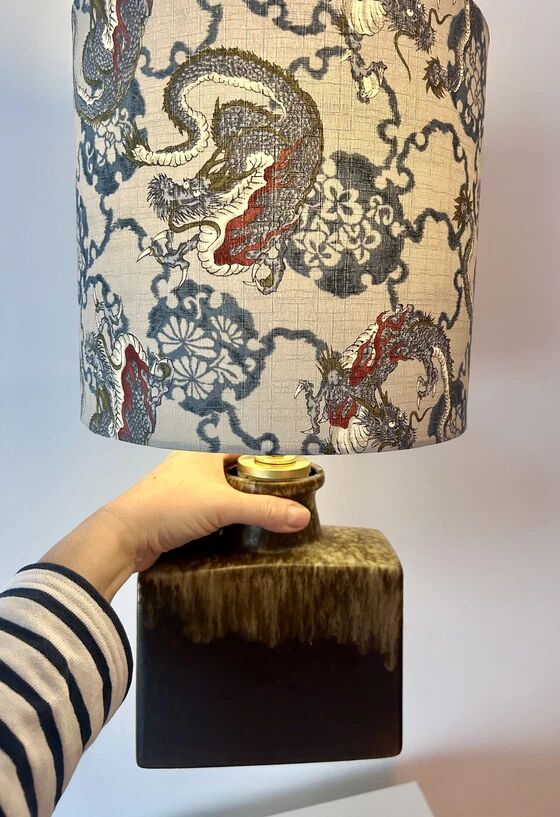 Average dragon lamp upcycled from an original Scheurich WGP vase.