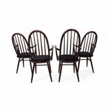 Set of 4 Windsor chairs, mahogany, 1960