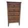 Commode/chest of drawers with tapered legs