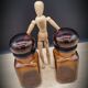 Duo apothecary vials round cap