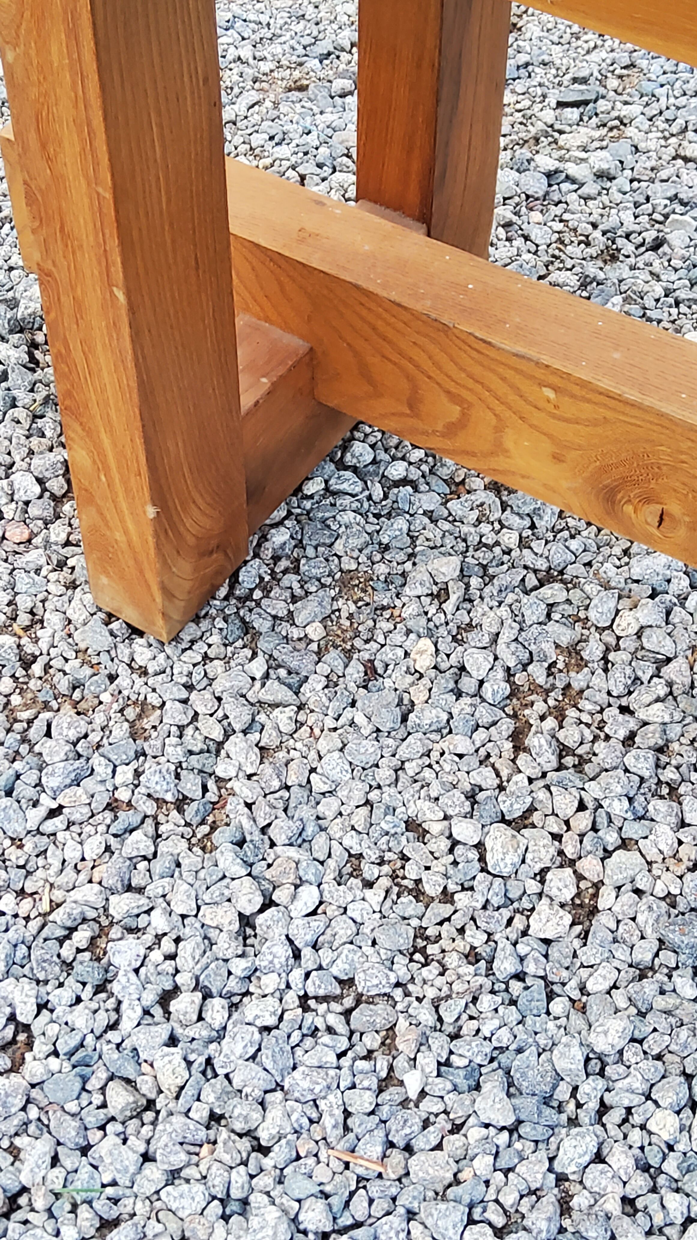 Solid elm bench from the 70s