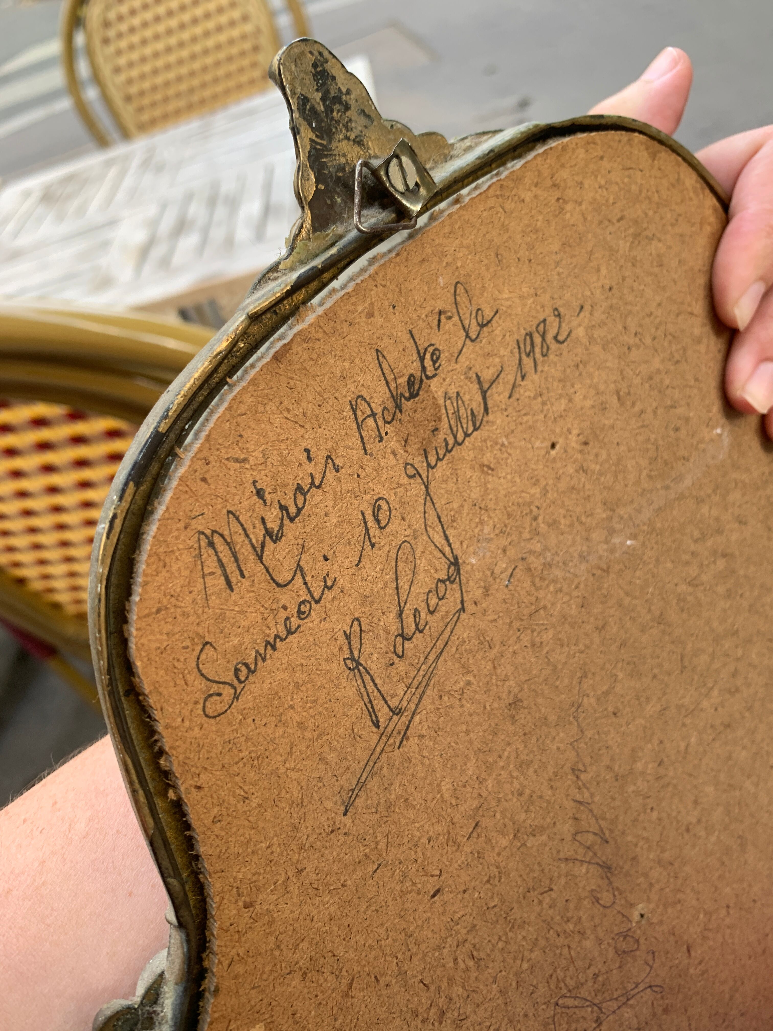 Golden baroque mirror 28x37cm