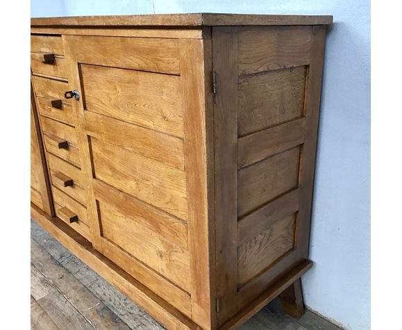 Buffet meuble de re construction René Gabriel pieds compas