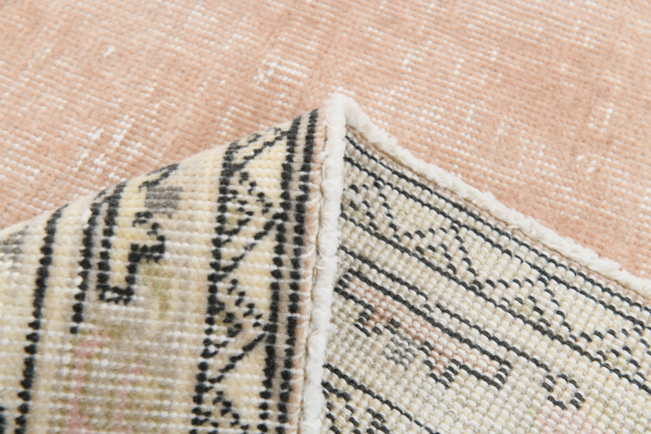 6x10 Classic Beige & Black Vintage Rug, 193x317Cm