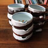 Set of 9 handmade ceramic pans