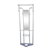 Cloakroom with aluminum coats
