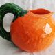 Pichet orange barbotine corse