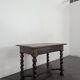 Table bureau Louis XIII en noyer massif