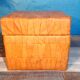 1980s leather storage stool