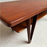 Large vintage Scandinavian teak coffee table by Kurt Østervig - 1950s