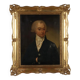 Old painting of a male portrait in oil on canvas from the 18th-19th century.