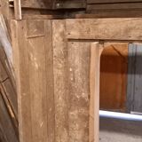 19th-century oak castle fireplace