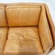 Two-seater caramel brown leather sofa The Moderns
