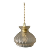 Vintage frosted glass lampshade pendant light