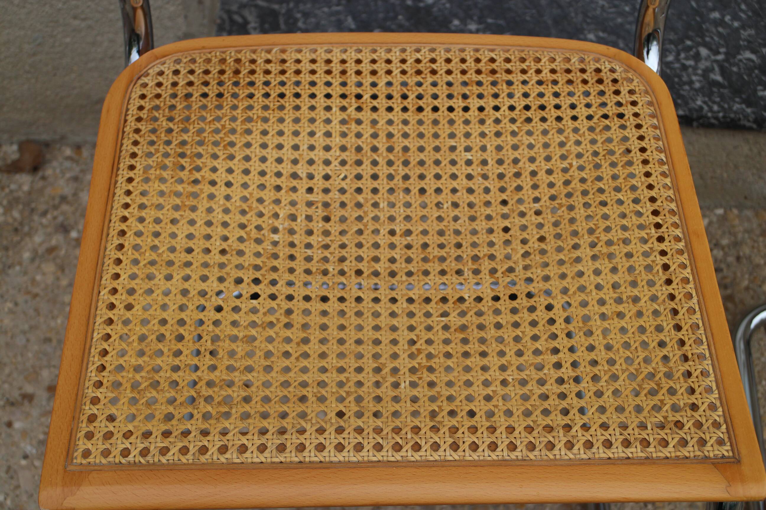 paire de chaises cannées  Breuer cesca B32