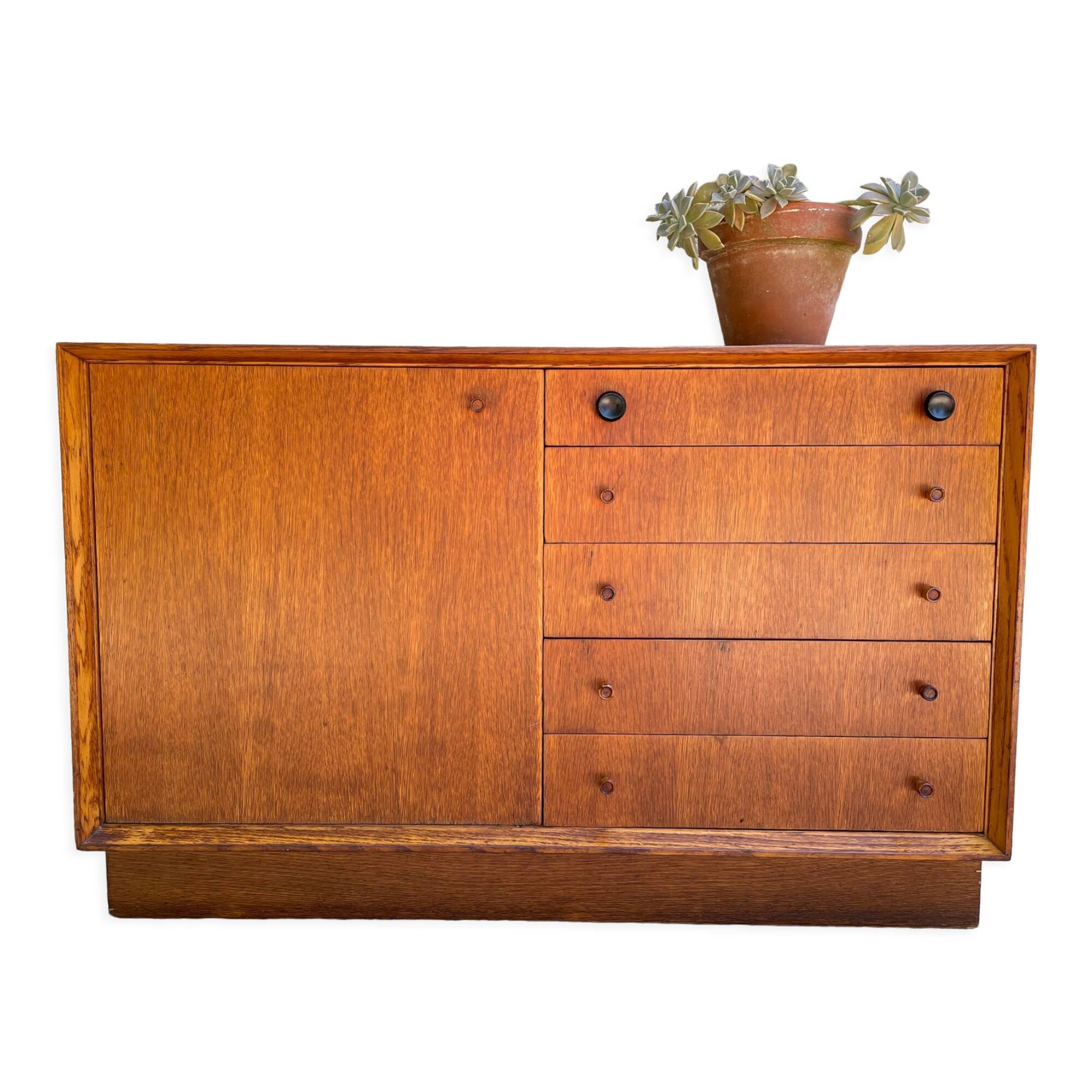 Scandinavian sideboard with 5 vintage drawers