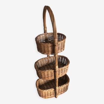 Basket rack of fruits and vegetables with floors