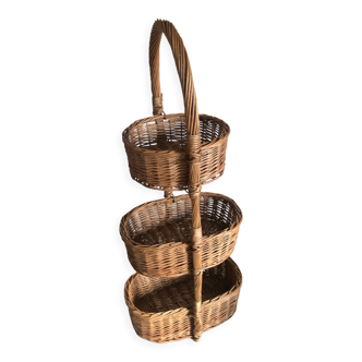 Basket rack of fruits and vegetables with floors