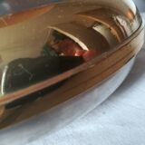 Satin metal and brass lamp