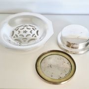 Beurrier ancien  Coquillor-Glace  en métal argenté