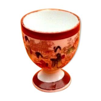 1950s Ceramic coquetier with Japanese stage décor