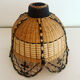 Vintage two-tone wicker pendant light