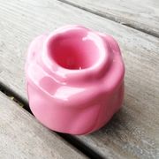 Set of candle holders shaped rosebud