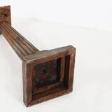 Colonne ou piédestal corinthien en bois sculpté antique, France vers 1890