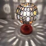 Lamp: Richard Essig lamp base + stained glass globe