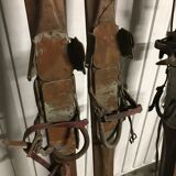 5 pairs of old wood skis 1900