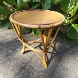 Rattan side coffee table