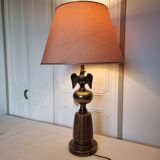Imposing 1950s German table lamp with a milk figure