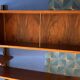 Scandinavian teak wall bookcase 1.8m x 1.1m