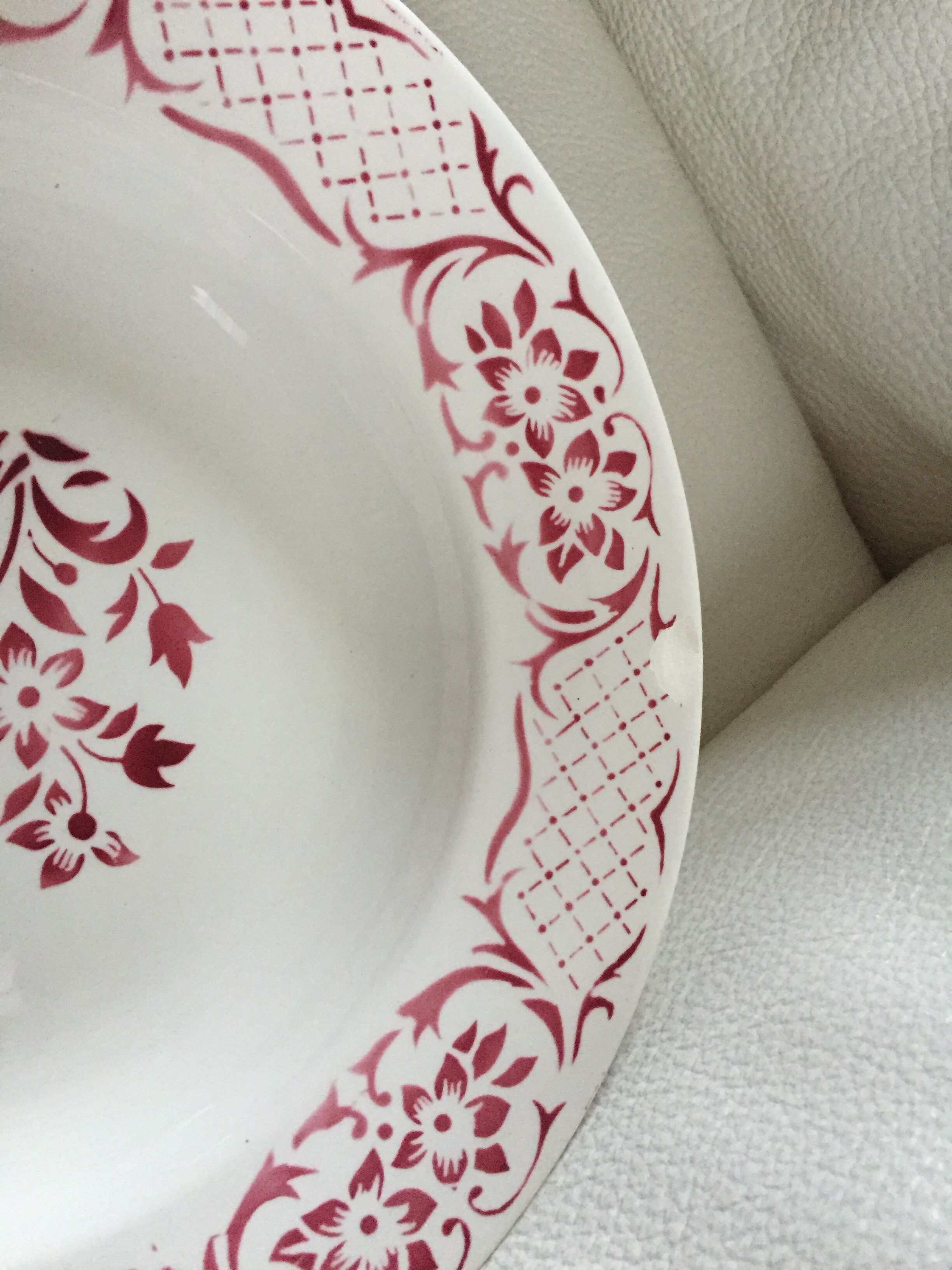 Ten vintage hollow plates Digoin Sarreguemines versailles model