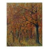 Oil painting, undergrowth landscape
