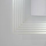 Vintage Square Glass Mirror, Italy 1970s.