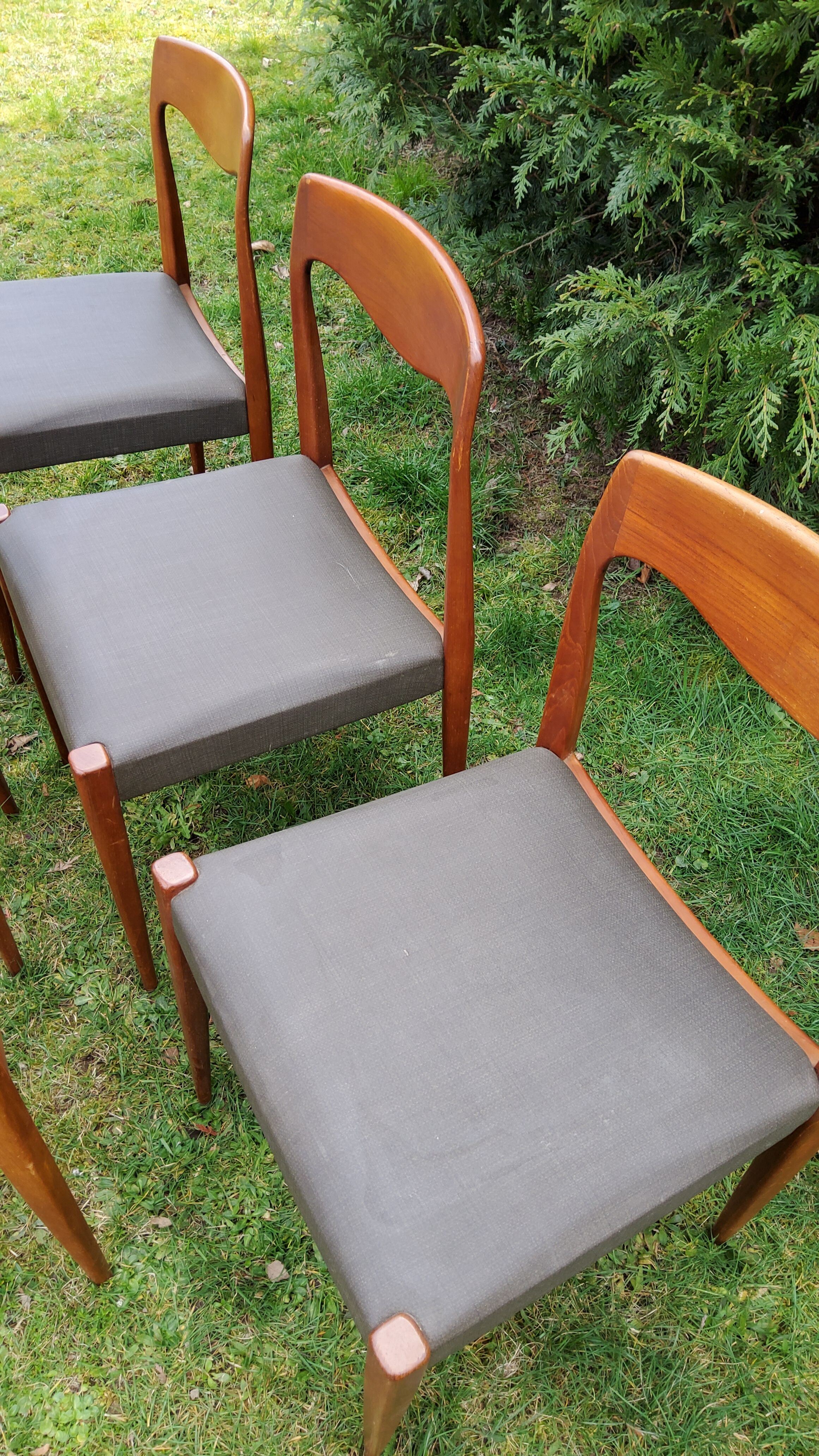 6 Scandinavian teak chairs