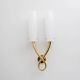 Pair of Large Brass and Murano Glass Sconces in the Style of Gio Ponti