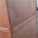 Vintage 1950s oak wardrobe with compass legs