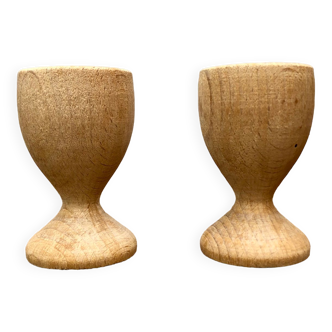 Pair of wooden shells
