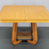 1970s Italian Extendable Dining Table in Maple Finish