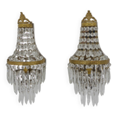 Set of Two Art Nouveau Wall Lamps, 1920, Restored