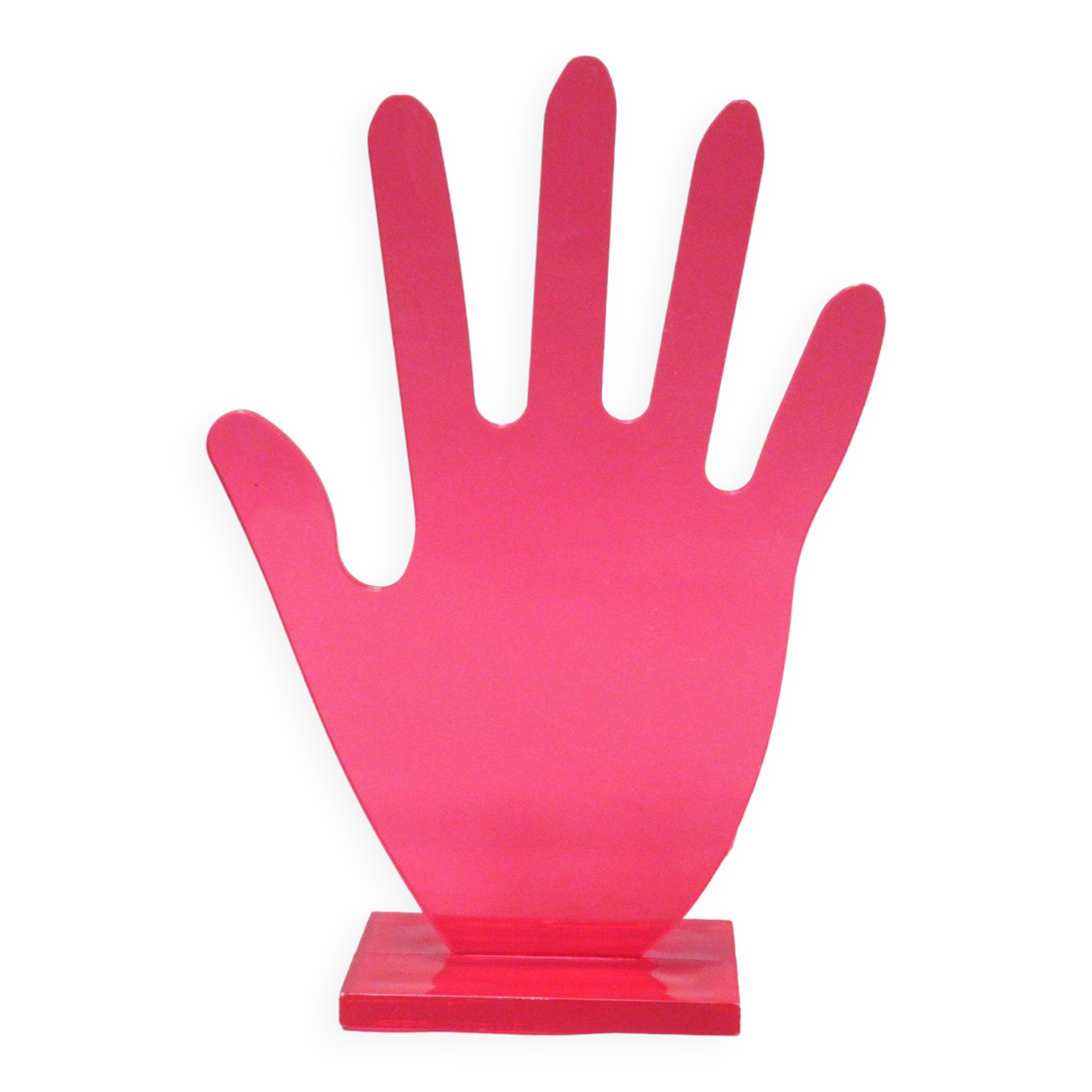 Ring size pink hand silhouette 70s