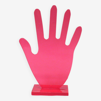 Baguier Silhouette de main rose Années 70