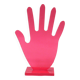Ring size pink hand silhouette 70s