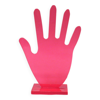 Ring size pink hand silhouette 70s
