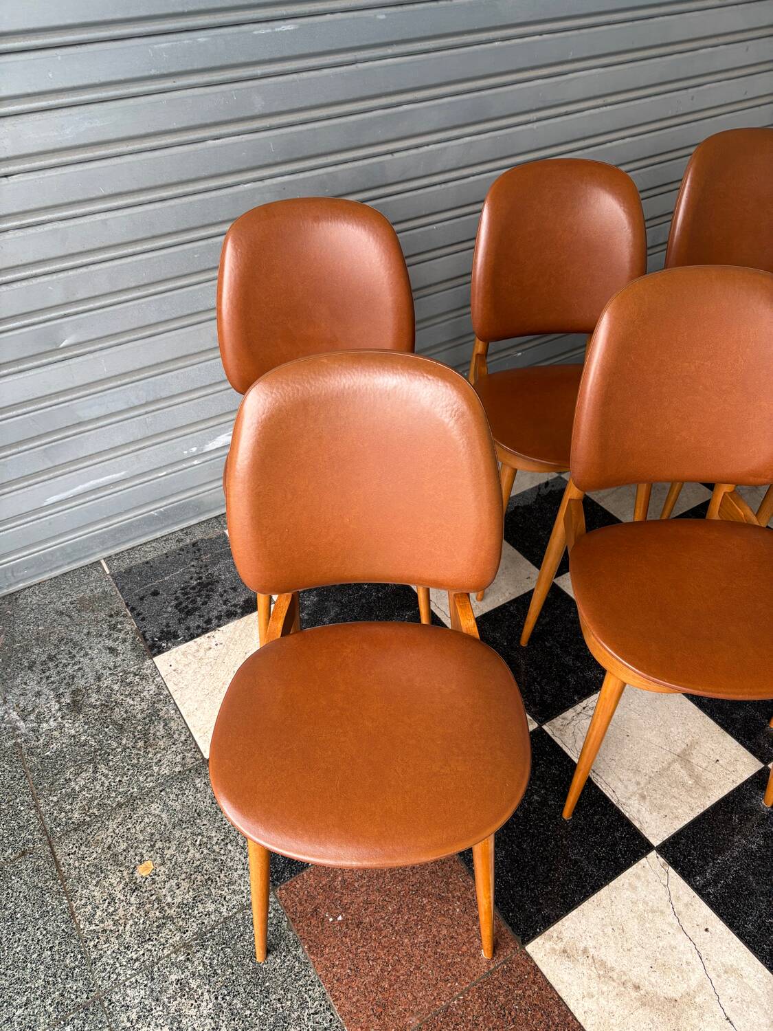 Series of 8 Pegase chairs by Baumann
